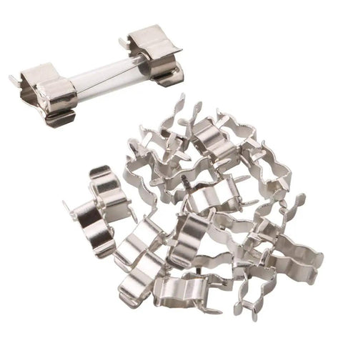 Rock Solid Auto Glass Tube Fuse Kit 150 Piece Assorted Set Loaded With 130 Fast Blow Fuses And Twenty Heavy Duty Holder Slots Packed Inside A Clear Box. Fast blow fuse with metal holder; useful for automotive protection.