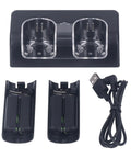 4 In 1 Remote Controller Charging Station Dual Remote Charger Dock With Built In 2800mAh Lithium Batteries, USB cable included.