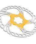 Straight Fire Mountain Bike Disc Brake Pads 180Mm Five Nail Design hydraulic mechanical compatible yellow aluminum rotor for maximum grip.