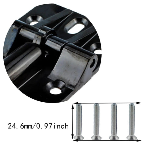 90 Degree Adjustable Door Hinge With Zinc Alloy Build And Gun Black Finish Built To Last, Includes 4 Screws, Position Control For Smooth, Quiet Operation, Heavy Duty Mount For Interior Or Exterior Doors, Easy Install, 24.6mm screw size