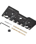 Adjustable Shelf Pin Jig For Cabinets Delivers Dead On Accuracy And Straight Hole Punching Built From Heavy Duty Aluminum Alloy with drill bits.