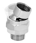 All Metal Swivel Ball Shower Head Adapter With Heavy Duty Adjustable Arm Extension Connector And Pivot Ball For Easy Angle Change Universal Shower Component Brass Build Rust Proof Silver, G1/2 brass