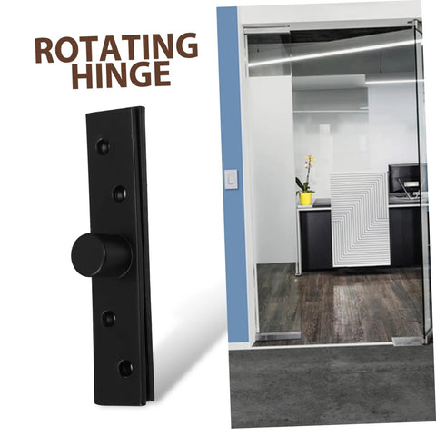 Heavy Duty Hidden Door Pivot Hinge With Rotating Stainless Steel Mechanism For Secret Bookcase And Partition Doors Black Finish