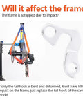 Rear Derailleur Hanger For Mountain Bike Aluminum Alloy Dropout Adapter with focus on tail hook on a bike frame