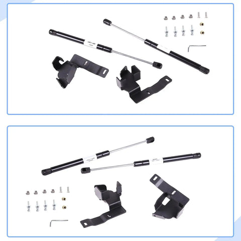 Toyota Tacoma Front Hood Lift Supports Kit 2005 2015 Direct Bolt On Fit Replacement Shock Struts gas charged rods and brackets