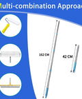 Self Leveling Concrete Tools Spiked Roller With 63in Telescopic Pole For Epoxy Resin And Concrete Floors, Boost Job Speed And Precision, Slash Labor Time In Half With A Pro Grade Kit 162 cm pole