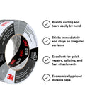 Industrial Strength Silver Duct Tape 1.88 Inch By 60 Yard Pack Of 3 with features, ideal for HVAC and moisture proofing.