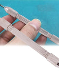 Four Point Three Inch Metal Hand Drill With Double End Pin Vise Chuck For Jewelry And Watch Repair Pro Grade High Accuracy Precision Tool Twist Drill Bit Holder Durable Metal Construction For Tiny Parts And Delicate Beadwork, metal hand drill in hand