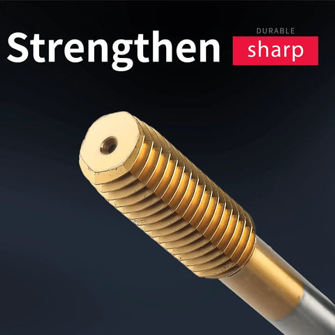 10-24 Extrusion Tap HSS Titanium Coated Fluteless Tap For Repairing Fabricated Threads And Forming New Threads On Steel Aluminum And Other Metals Pro Grade Drill Tool close-up