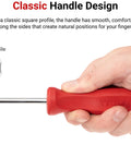 Hand holding Stubby Two Phillips Screwdriver with hard handle, visible square profile, non-slip grip, durable USA-made DSP10102
