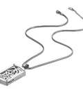 Steampunk Gear Dog Tag Necklace With Rotating Mechanical Pendant In Stainless Steel, Adjustable 22 To 24 Inch Snake Chain displayed flat