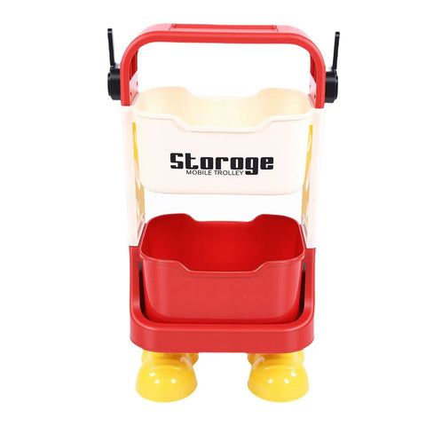 Grab And Go Utility Cart Featuring Detachable Swivel Wheels And Rock Solid Build Ideal For Moving Snacks Gear And Party Supplies Easy Roll Design Makes Hauling Your Stuff A Total Breeze, featuring a sturdy red and white polypropylene design with yellow casters.