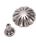 Durable Metal Rivet Stud Kit, 40 Piece Set, 12mm Round Flower Fasteners For Leather Craft And Clothing, Built To Last, Rust Resistant Hardware With Antique Silver Tone, Perfect For Jackets, Bags, Belts, And More. Antique silver 12mm flower rivet stud with base