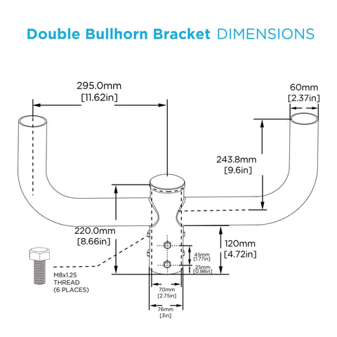 Beefy Double Bullhorn Light Bracket For Two Fixtures With 180 Degree Mounting, 2 3 8 Inch Slip Fitter, Heavy Duty Steel In Dark Bronze, Pole Mount, Outdoor Ready For Lighting Installations, 5 Year Warranty