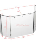 Interlocked Floor Mount Milling Guard Shield With Quarter Inch Lexan Window, 15x9 inch dimensions, front angle view.