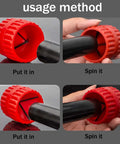Usage method for 2 Pack Pipe Deburring and Chamfer Tool Kit With One Quarter Inch To One Inch Depth Gauge shown in use