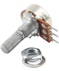 Five Pack 1M Ohm Rotary Potentiometers Top Adjustment 3 Pin With Single Linear Taper Knurled 6mm Shaft