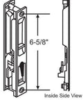 Sliding Glass Patio Door Handle Set Flush Mount Non-Keyed With 6-5/8 Inch Screw Hole Centers White DL-502 Inside View