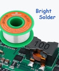 No Lead Solder Wire For Electronics With Rosin Flux Core 1.2mm Diameter Sn99 Ag0.3 Cu0.7 Alloy 30g roll on PCB