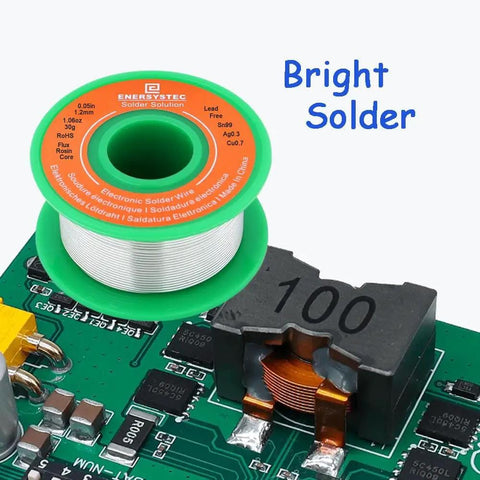 No Lead Solder Wire For Electronics With Rosin Flux Core 1.2mm Diameter Sn99 Ag0.3 Cu0.7 Alloy 30g roll on PCB