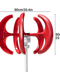 1000W Home Wind Turbine Generator Kit With 12V And 24V Vertical Turbine Nylon Fiber Blades Permanent Magnet Alternator