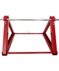 Foldable Cable Reel Drum Roller Holder And Spool Dispenser with Wire Rack in red stainless steel for cable management