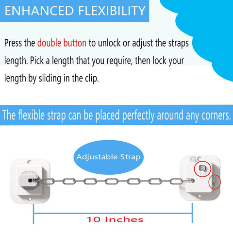 Adjustable Cat Door Stopper That Holds Entryways Wide While Keeping Pups Out Zero Drill Setup showing flexible strap length adjustment.