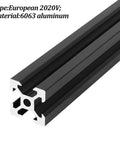 Heavy Duty 600mm 2020 V European Standard Anodized Black Aluminum Profile Extrusion Linear Rail 3D Printers CNC