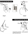 Steps for using No Sweat Setup With This 10 Pack Of Ready To Roll Stainless Steel Wire Rope Clamps Self Locking Cable Clips.