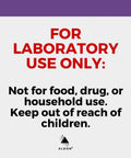 Forensic Blood Typing Kit warning label for classroom and distance learning use, not for food, drug, or household use.