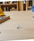 Six Piece Stainless Flange Bolt Fasteners Kit With Hole Hand Tightened Wing Screws on wooden table in workshop