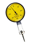 Aluminum Alloy Dial Indicator Stand And Dial Comparator For Precision Measuring 0 To 40mm Scale With 0.01mm Accuracy Pro Grade Industrial Tool For Mounting Alignment And Part Checking, yellow dial indicator close-up
