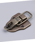 Vintage Wooden Box Hasps And Cabinet Toggle Latches Set 2 Pack Antique Brass Duckbilled Catch for Wooden Cabinets