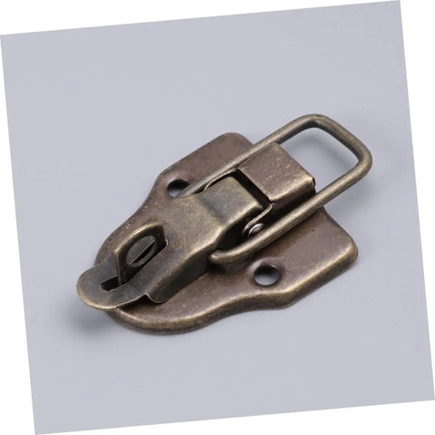 Vintage Wooden Box Hasps And Cabinet Toggle Latches Set 2 Pack Antique Brass Duckbilled Catch for Wooden Cabinets