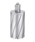 HARFINGTON annular cutter, 2 in diameter, 3 in depth, 3/4 in shank, TCT cutting edges; front view