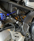 Rear Brake Fluid Reservoir Cap And Cylinder Cover For R3 YZF R3 YZFR3 2015 2024 installed on motorcycle frame