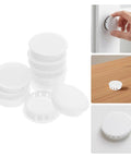 Round Plastic Screw Hole Caps Plugs 2 Inch White Flush Snap In Locking Covers For Cabinets and Furniture Quick Installation