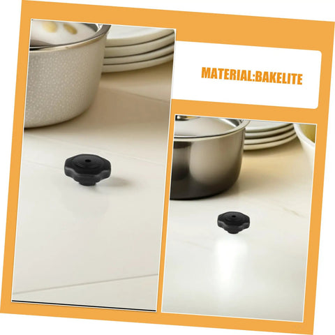 Upgrade Your Kitchen Game With These Badass Bakelite Pot Lid Handles For Pressure Cookers And Pans Heated Resistant Explosionproof Knobs That Fit Almost Any Cookware Set Perfectly For Smooth Cooking Sessions. black bakelite pot lid knob on cookware