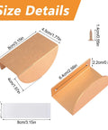 Size details of 2 Pack Finger Edge Pull Self Stick Cabinet Drawer Pulls Aluminum Alloy Semi Circle Double Hole Handle
