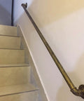 Heavy Duty Wall Mounted Grab Bar And Non Slip Handrail For Indoor Outdoor Steps And Baths, 19 Foot Safety Railing attached to stairwell