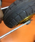 Heavy Duty Rubber Swivel Casters With Zero Drag Brakes Dang Smooth Rolling Industrial Platform Wheels showing a 50mm tire and shiny plate.