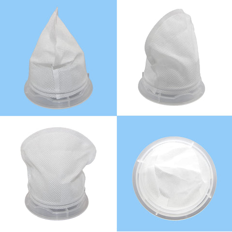 Four 3204E Filter Replacement for Bissell FeatherWeight 3106 Series Vacuums filters in different angles and perspectives.