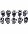 Beefy Collet Set 1 To 10Mm CNC Milling Lathe Tooling With Self Release High Clamping Force, 10 Pc Durable Spring, Top View