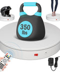 ComXim Motorized Turntable Remote Control Rotating Display Stand 360 Degree Platform with kettlebell and remote