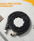 Pilot Arc Plasma Cutter Torch With No Touch Cutting For Painted And Rusty Surfaces Minimal Slag And Longer Consumable Life 3M 10ft Cable Straight Head Gun Compatible With Cut50P PLC55P PLC60P PLC65P CT418P on workshop floor