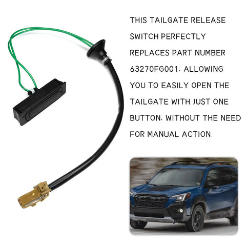 Hatch Button Trunk Latch for Subaru Crosstrek Impreza XV Crosstrek One Touch Opening Rear Liftgate Switch Replacement 63270 FJ000