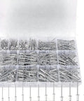500 Piece Pull Out Rivet Kit With Multi Size Aluminum Blind Rivets For Home DIY Plumbing And Furniture Projects Heavy Duty Fastening Set For Quick Repairs And Long Lasting Performance, assorted aluminum blind rivets in organizer