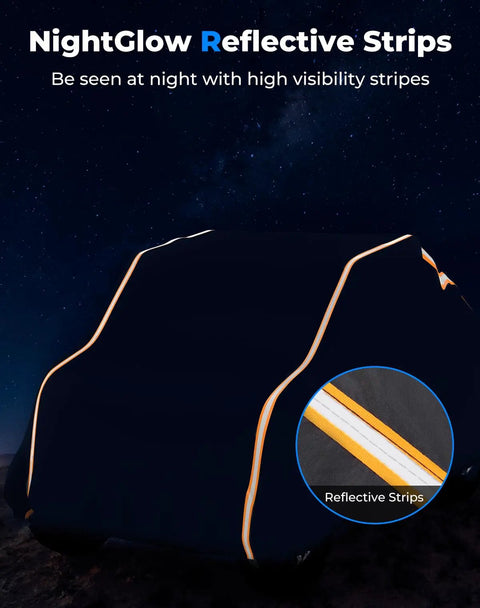 Heavy Duty UTV Cover For 2 To 3 Seaters with reflective strip, night visibility, medium size, windproof weatherproof