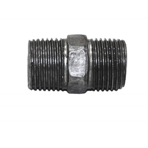 10 Pack 1/2 Inch By 1.5 Inch Black Dark Gray Malleable Iron Threaded Pipe Nipple Fittings Plumbing Adapters Connectors For Industrial Decor And Vintage DIY Projects