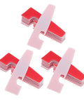 Overlock Presser Foot Pad Set 50 Pcs Universal Adhesive Replacement for Serger Sewing Machines Dope Durable Lightweight Pad for Small Shops and Home Sewers, red and pink pads
